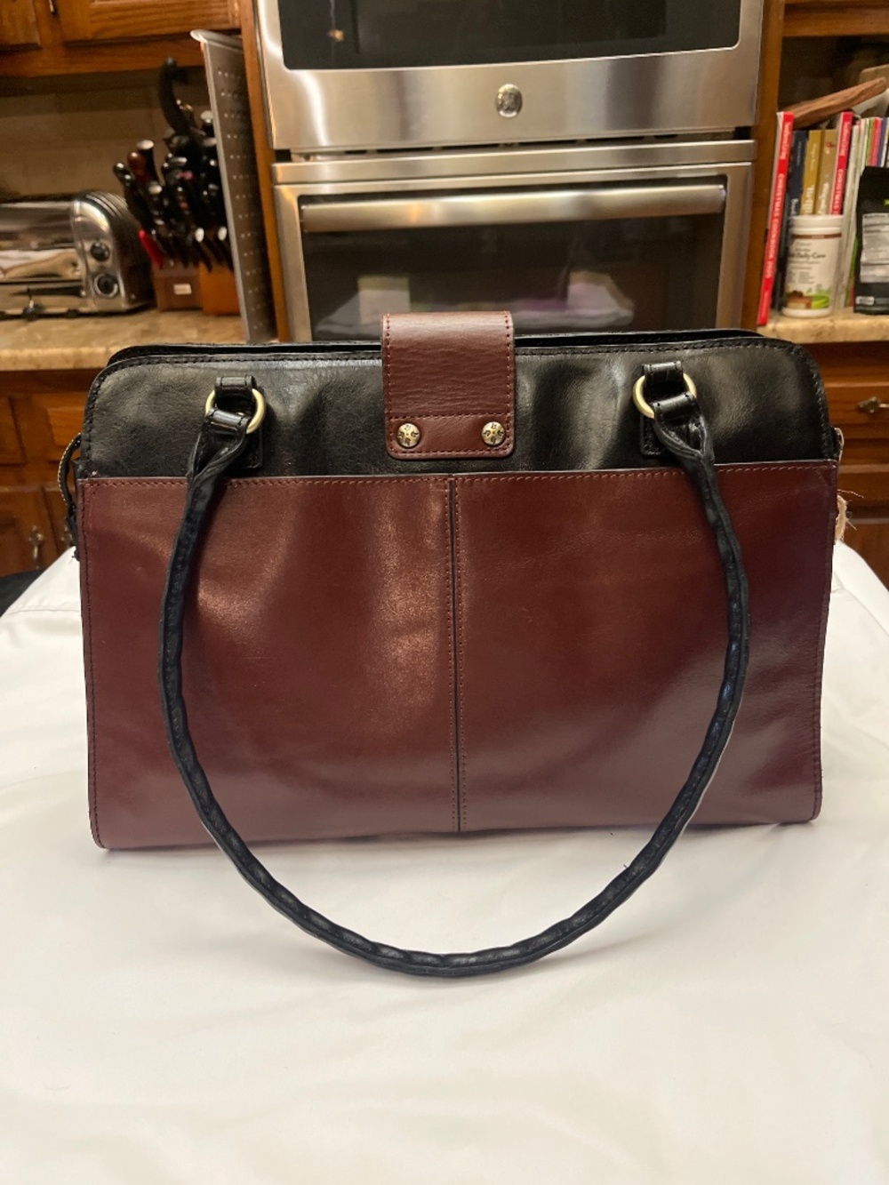NWT Patricia Nash Shoulder Tote/Satchel.  Blk/Brown. - Picture 13 of 16